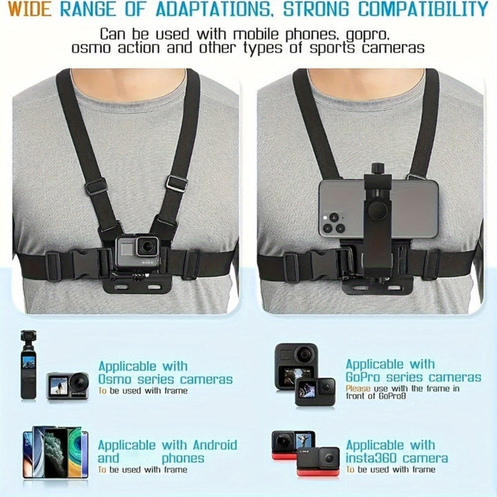 Phone Chest Mount Harness | Adjustable POV Camera Strap System