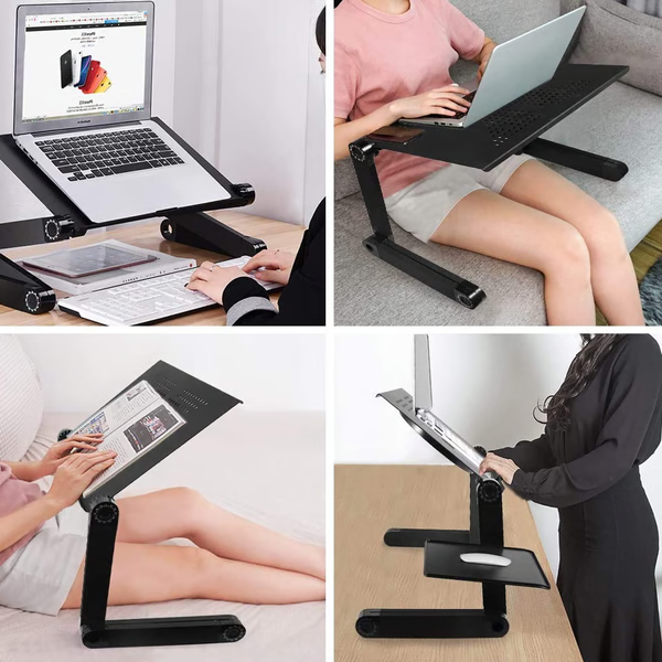 Ergonomic Laptop Stand | 360° Adjustable Height Desktop Riser