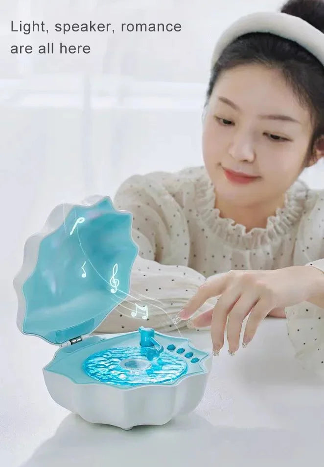 Coastal Night Light Speaker | Shell Design With Ocean Ambience