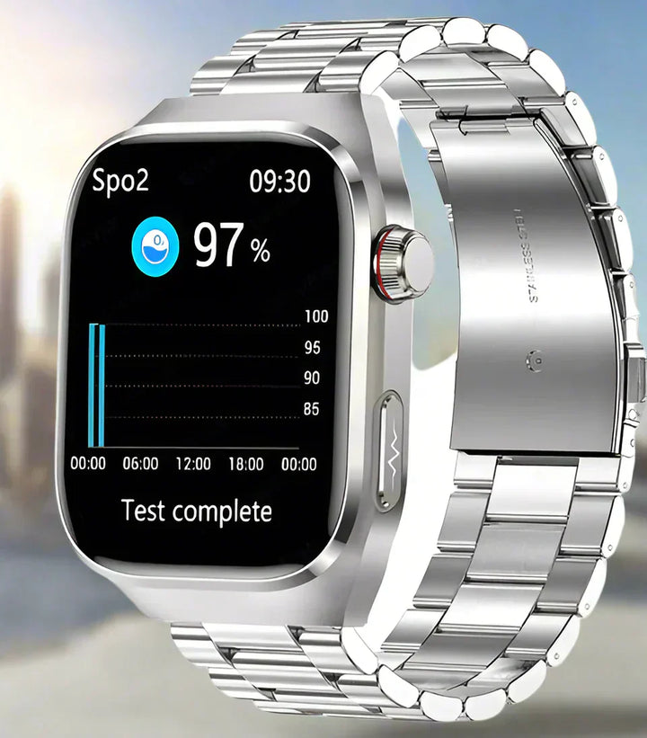 Smart Health Monitor Watch | ECG Blood Sugar Tracking Display