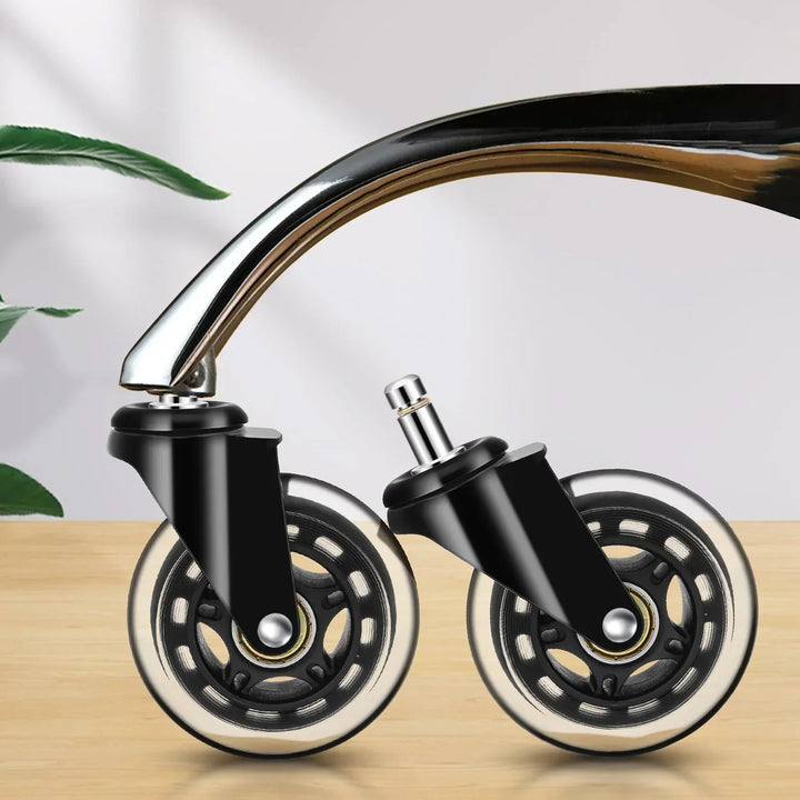 Office Chair Caster Wheels | Heavy Duty Rubber Rolling Set