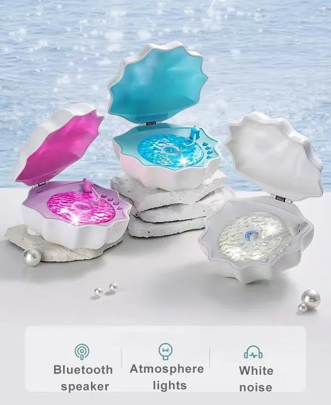 Coastal Night Light Speaker | Shell Design With Ocean Ambience