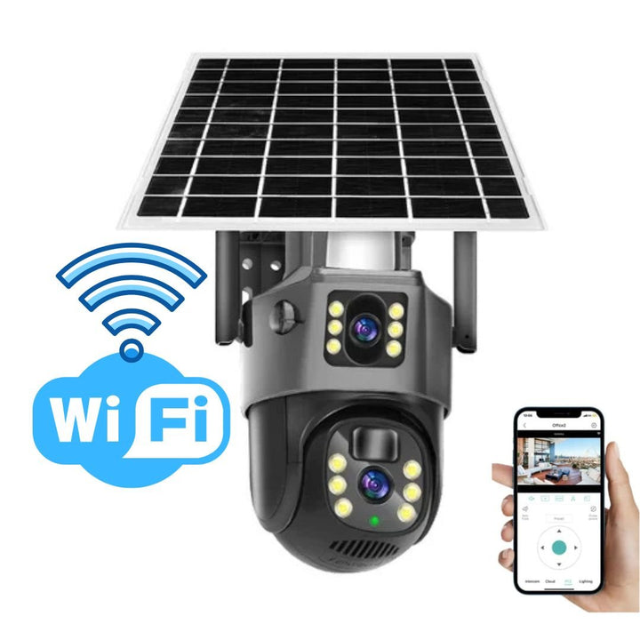 Solar Security Camera | 4K Wireless with Dual Lens and 360° Rotation