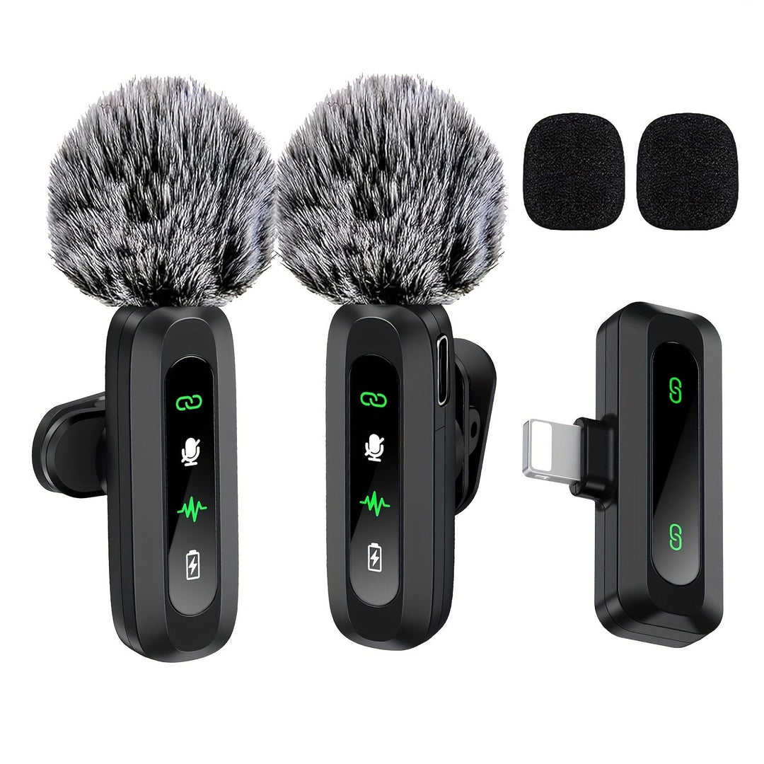 Wireless Lavalier Microphone | Dual USB-C Recording System