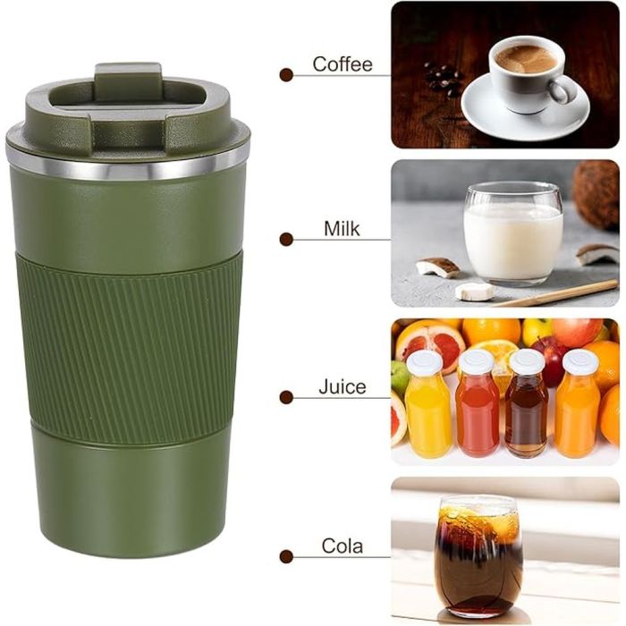 Coffee Mug Stainless Steel Vacuum Insulated with LED Display 510ML Double Walled Travel Mug